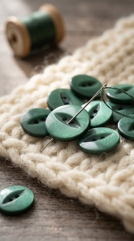 11mm & 19mm Green Fisheye Buttons