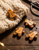 Gingerbread Man Baby Buttons
