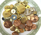 50g Gold Coloured Button Assortment