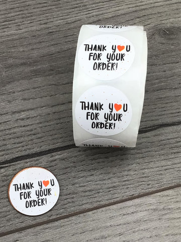 Thank you for your order stickers