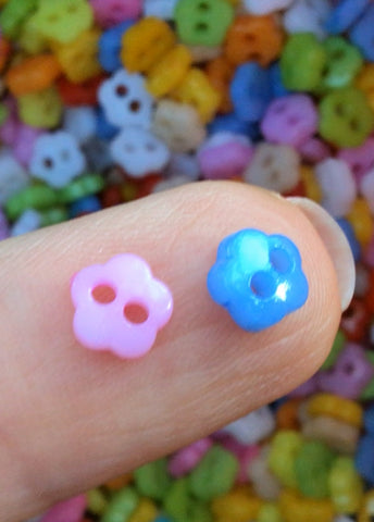 6mm Mini Flower Dolls Buttons