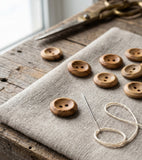 Round Olive Wood Wooden Buttons