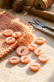 11mm & 19mm Peach Fisheye Buttons