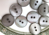 18mm Pearlised Grey Vintage Buttons
