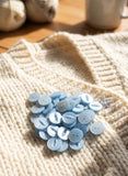11mm, 14mm, 16mm & 19mm Blue Fisheye  Buttons