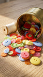 50g Summer Colour Mixed Buttons Packs