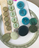 Vintage 75g Assortment 1 Green Buttons