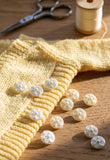White or Ivory Pearl Flower Buttons Baby Buttons