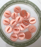 11mm & 19mm Peach Fisheye Buttons