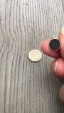11mm Black and Gold Dress Shirt Buttons