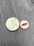 11mm & 19mm Buttons Rose Gold Fisheye  Buttons 2 Hole Pks 10, 20, 50, 100