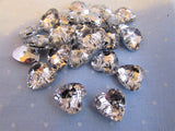 13mm Buttons Silver Backed Crystal Hearts - Premium Buttons from Smart as a button - Just £0.35! Shop now at Smart as a button