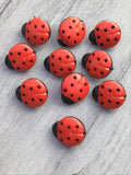 15mm Red and Black Ladybird Baby Buttons Shank Fastening in Packs of 10 or 20 - Premium Buttons from Smart as a button - Just £0.30! Shop now at Smart as a button