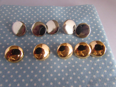 Gold or Silver Flat Blazer Buttons - Premium Buttons from jaytrim - Just £0.55! Shop now at Smart as a button