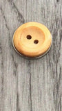 14mm, 16mm & 23mm Round Honey Coloured Wooden Buttons