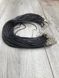 17" Black Necklace Cord Imitation Leather