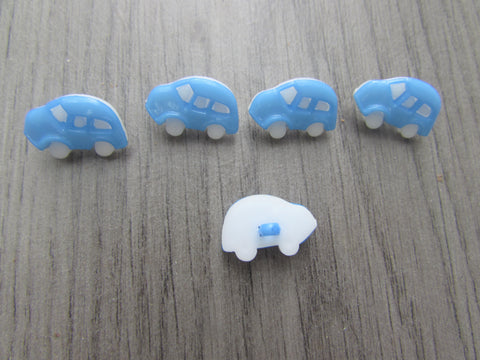 17mm Baby Blue Car Buttons