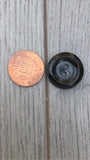 20mm Buttons Black Round Gloss Lipped 2 Hole Coat Buttons in Packs of 10 or 20