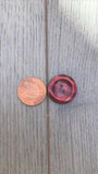 20mm Burgandy Wine Colour High Gloss Lipped Buttons