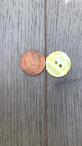 20mm Buttons Yellow Round Gloss Lipped 2 Hole Coat Buttons