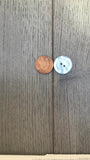 20mm Buttons Blue Round Gloss Lipped 2 Hole Coat Buttons in Packs of 10 or 20