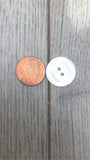 20mm Round White High Gloss Lipped Coat Buttons - Premium Buttons from Smart as a button - Just £0.45! Shop now at Smart as a button
