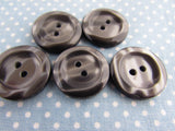 20MM CHARCOAL GREY RIMMED BUTTONS
