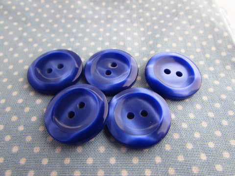 15mm Royal Blue Colour High Gloss Lipped Buttons - Premium Buttons from Smart as a button - Just £0.40! Shop now at Smart as a button