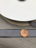 25mm Ribbon Black and White Horizontal Stripe Double Sided Ribbon Grosgrain - Premium Ribbon from Smart as a button - Just £2.50! Shop now at Smart as a button