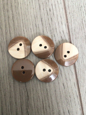 25MM  Chunky Brown Coat Buttons 5mm Deep - Premium  from Smart as a button - Just £3.25! Shop now at Smart as a button