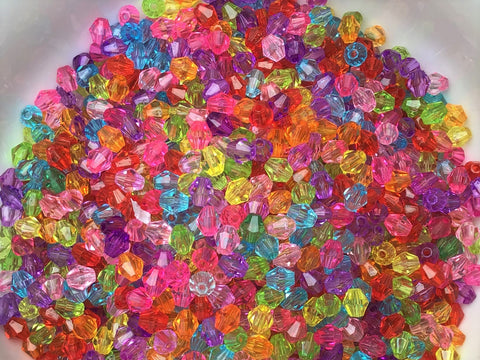 6mm Acrylic Bicone Transparent Beads - Premium  from Smart as a button - Just £2! Shop now at Smart as a button