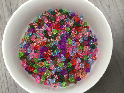 8mm Acryliic Bicone Transparent Beads - Premium  from Smart as a button - Just £2! Shop now at Smart as a button