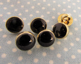 Black and Gold 8mm Dress Shirt Buttons