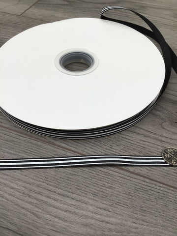 9mm Black and White Stripe Ribbon | Ribbon by Panda Hall โ Smart as a ...