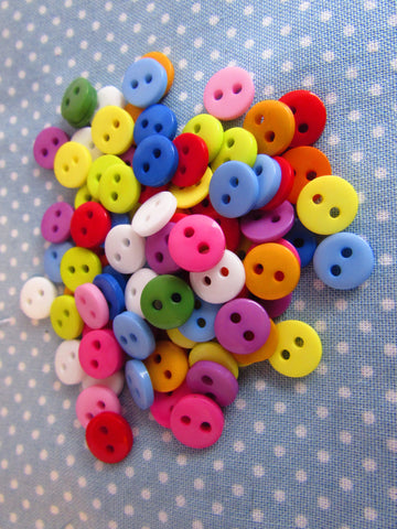 9mm Dolls Buttons 2 Hole Sew On