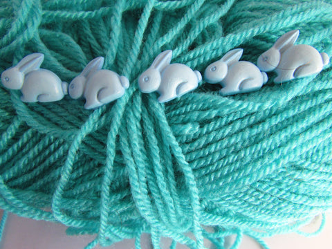 Baby Blue Bunny Buttons - Premium Buttons from Smart as a button - Just £0.45! Shop now at Smart as a button