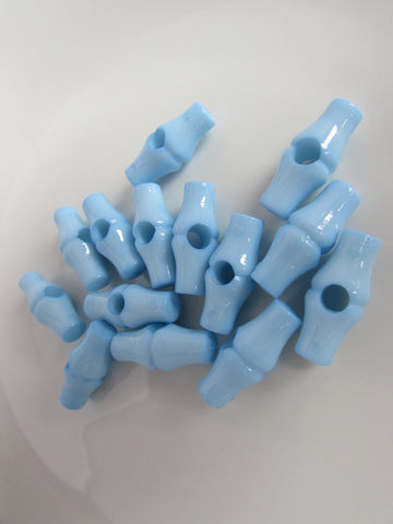 25mm Waisted Toggle Buttons Baby Blue Pack of 5 10 20 Single Hole