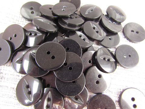 Black Fisheye Buttons