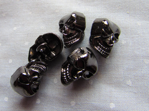 Black Metal Skull Buttons