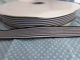 25mm Ribbon Black and White Horizontal Stripe Double Sided Ribbon Grosgrain - Premium Ribbon from Smart as a button - Just £2.50! Shop now at Smart as a button