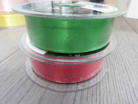15mm or 25mm Berisford Emerald Green & Red Double Satin Ribbon - Premium  from Smart as a button - Just £2.35! Shop now at Smart as a button