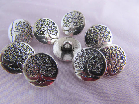 14.5mm Silver Button Tibetan Silver Round Tree of Life s in Packs of 5, 10 or 20 - Premium Buttons from Panda Hall - Just £0.55! Shop now at Smart as a button
