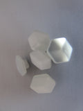 15mm Pearlescent Hexagonal Buttons Assorted Colours