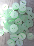 11mm & 19mm Buttons Mint Fisheye  Buttons 2 Hole Pks 10, 20, 50, 100 - Premium Buttons from jaytrim - Just £2! Shop now at Smart as a button