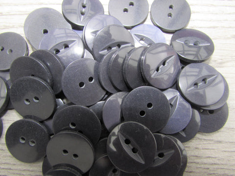 11mm & 19mm Buttons Navy  Fisheye  Buttons 2 Hole Pks 10, 20, 50, 100
