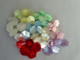 15mm Pearlescent Hexagonal Buttons in Assorted Colours