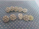 12mm Buttons White or Ivory Pearl Flower Buttons on Shank Fastening - Premium Buttons from Smart as a button - Just £0.55! Shop now at Smart as a button