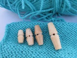 Toggle Button Wood Toggle Duffle Coat Button 1 Hole 20mm, 25mm, 30mm 35mm & 40mm